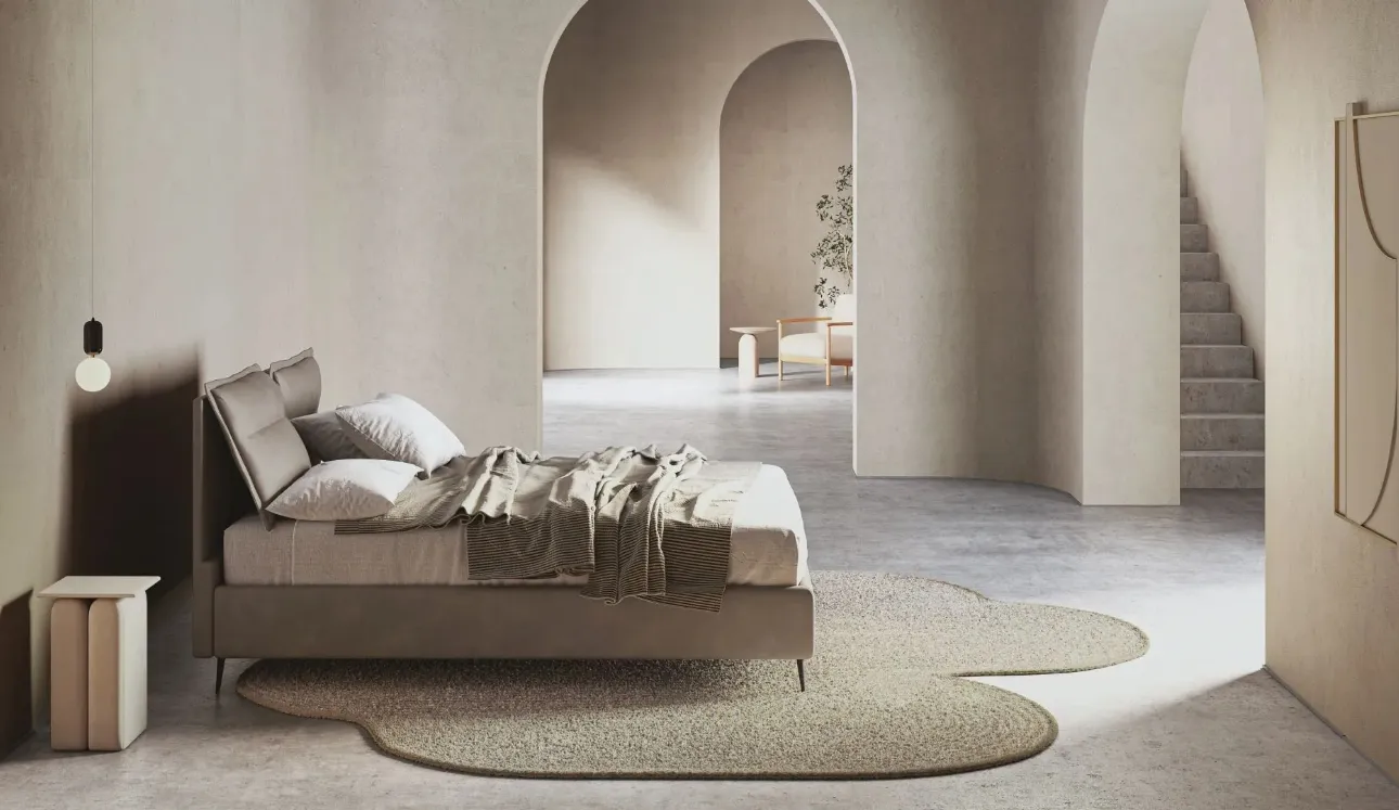 Letto in ecopelle Justine Line di Ergogreen