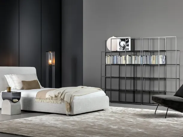 Letto singolo con box contenitore Tonight di Bonaldo