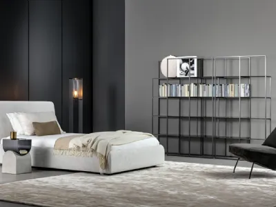 Letto singolo con box contenitore Tonight di Bonaldo