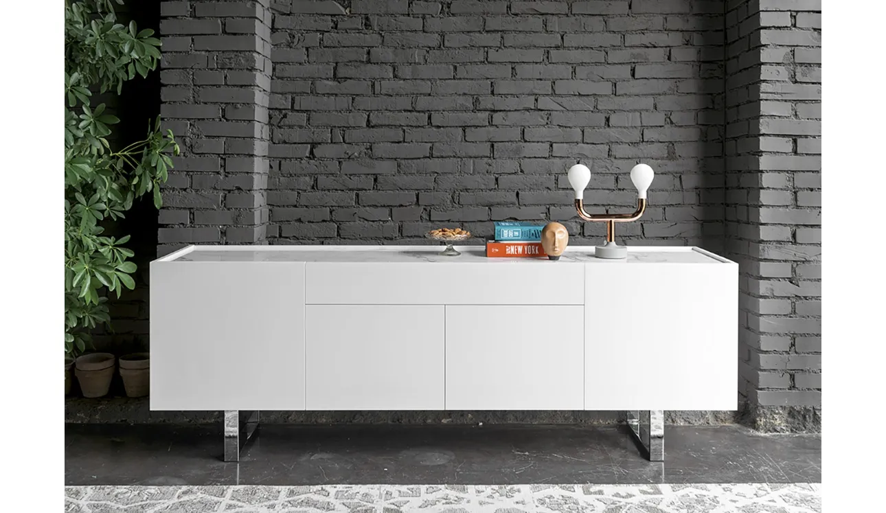 Madia Horizon in laccato Bianco di Calligaris