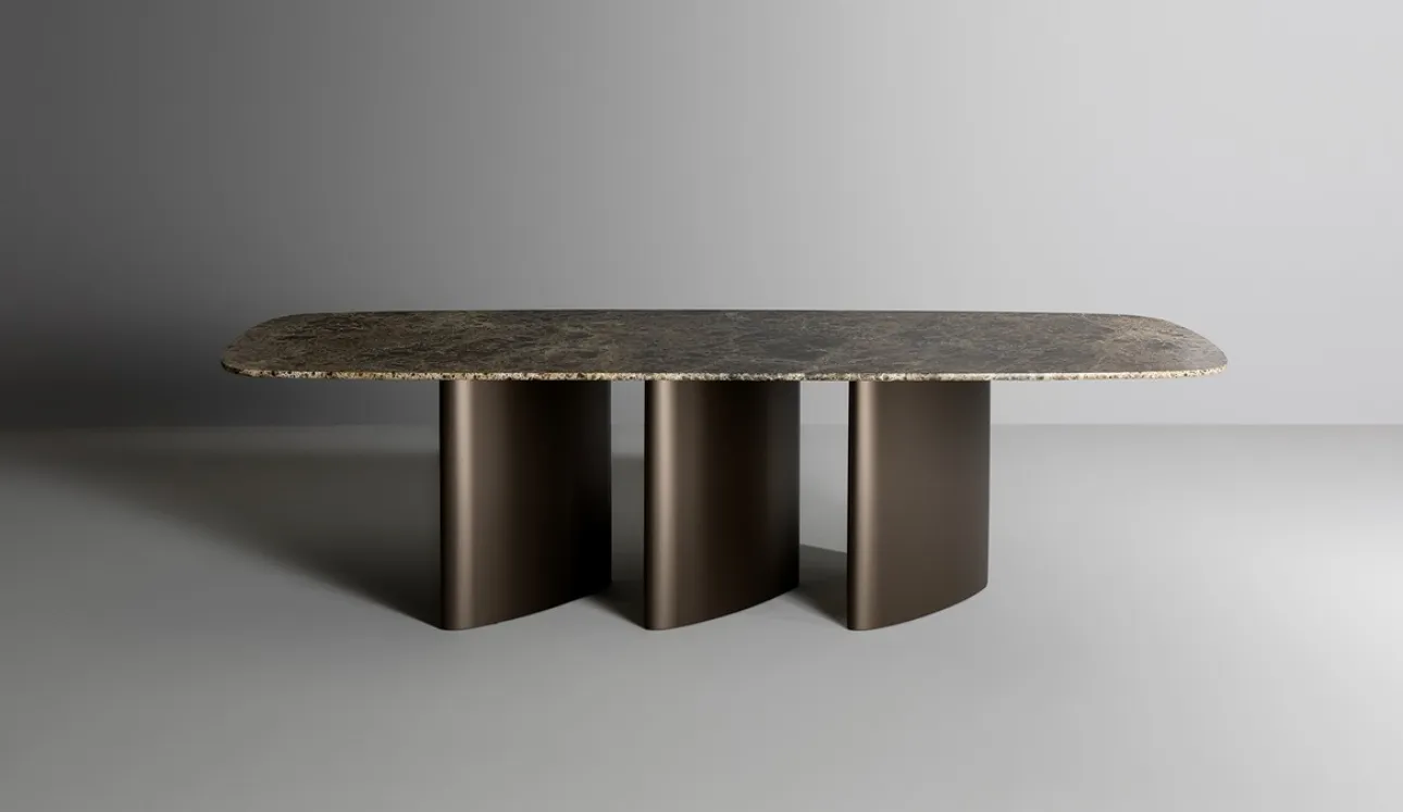 Tavolo Louver Table con top in ceramica di Bonaldo