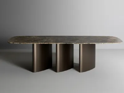 Tavolo Louver Table con top in ceramica di Bonaldo