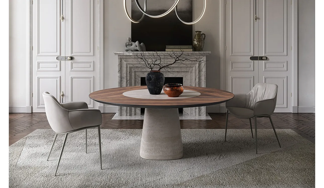 Tavolo Rado Ker-Wood Round di Cattelan Italia