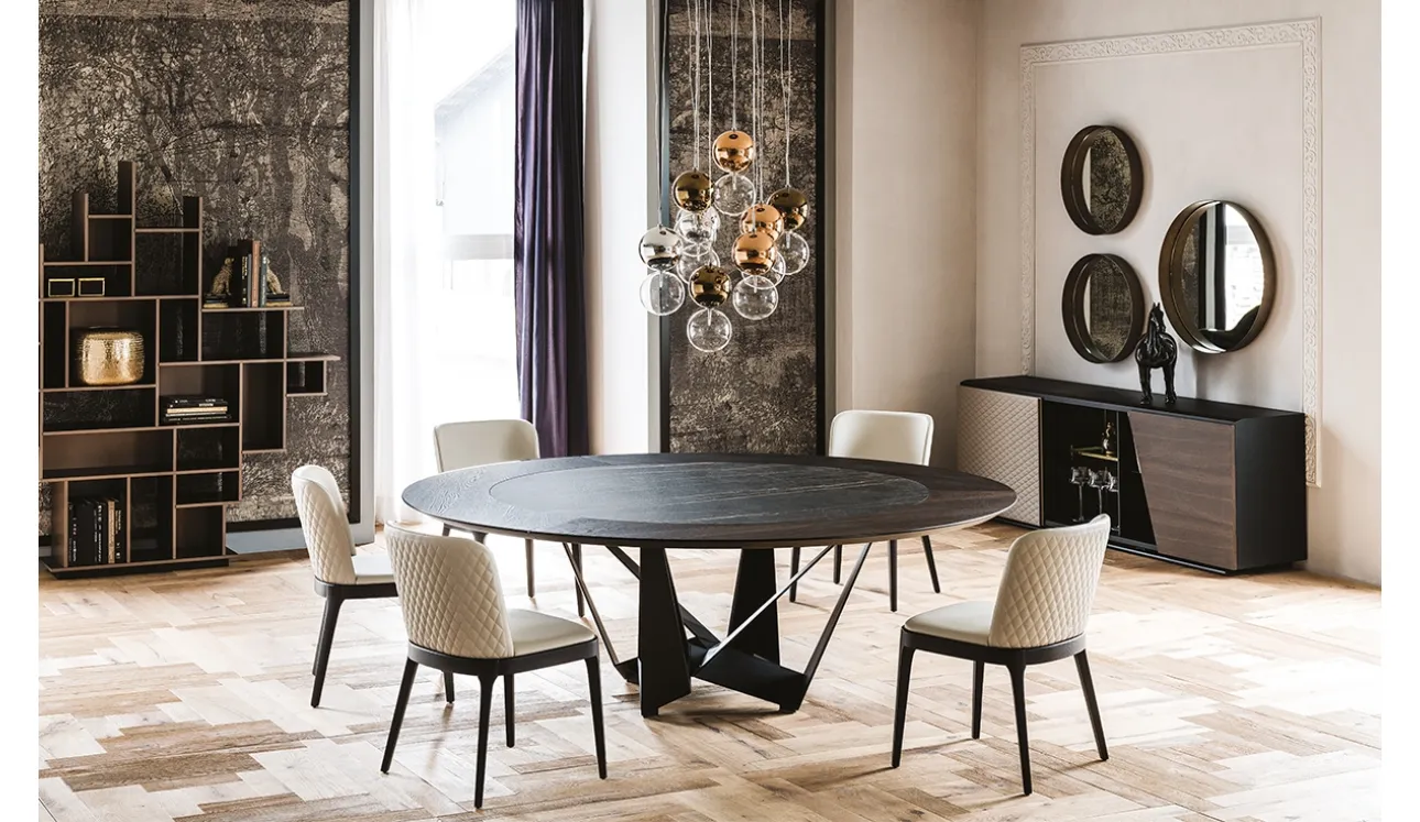 Tavolo Skorpio Ker-Wood Round di Cattelan Italia