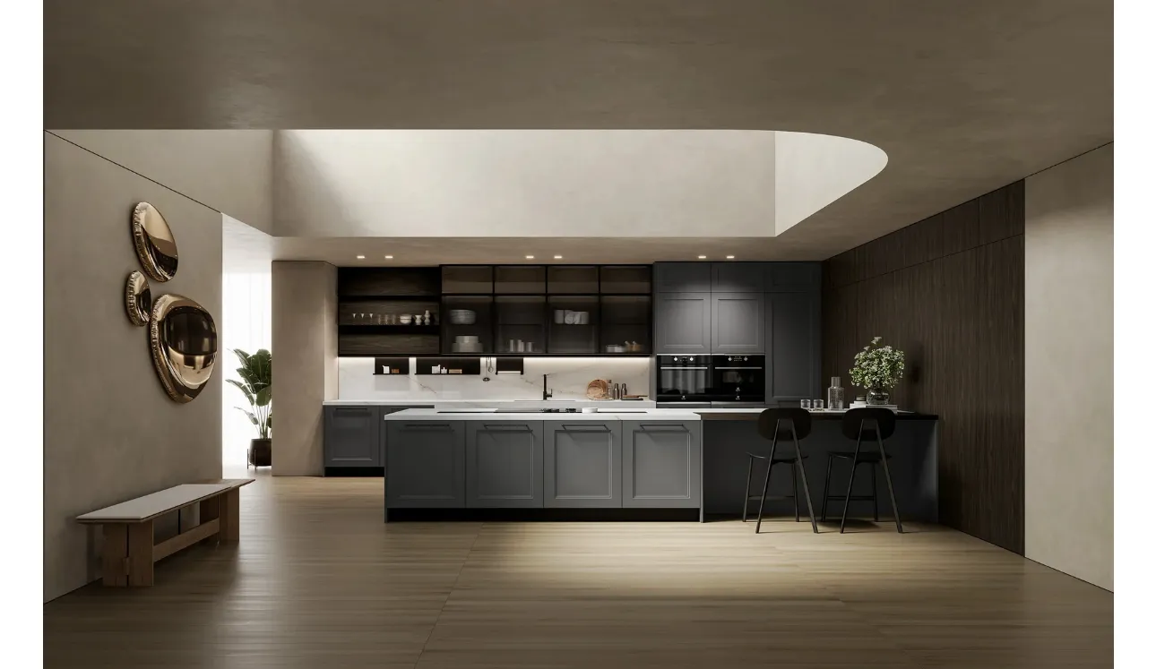 Cucina Moderna con penisola Meg 04 di Arredo3