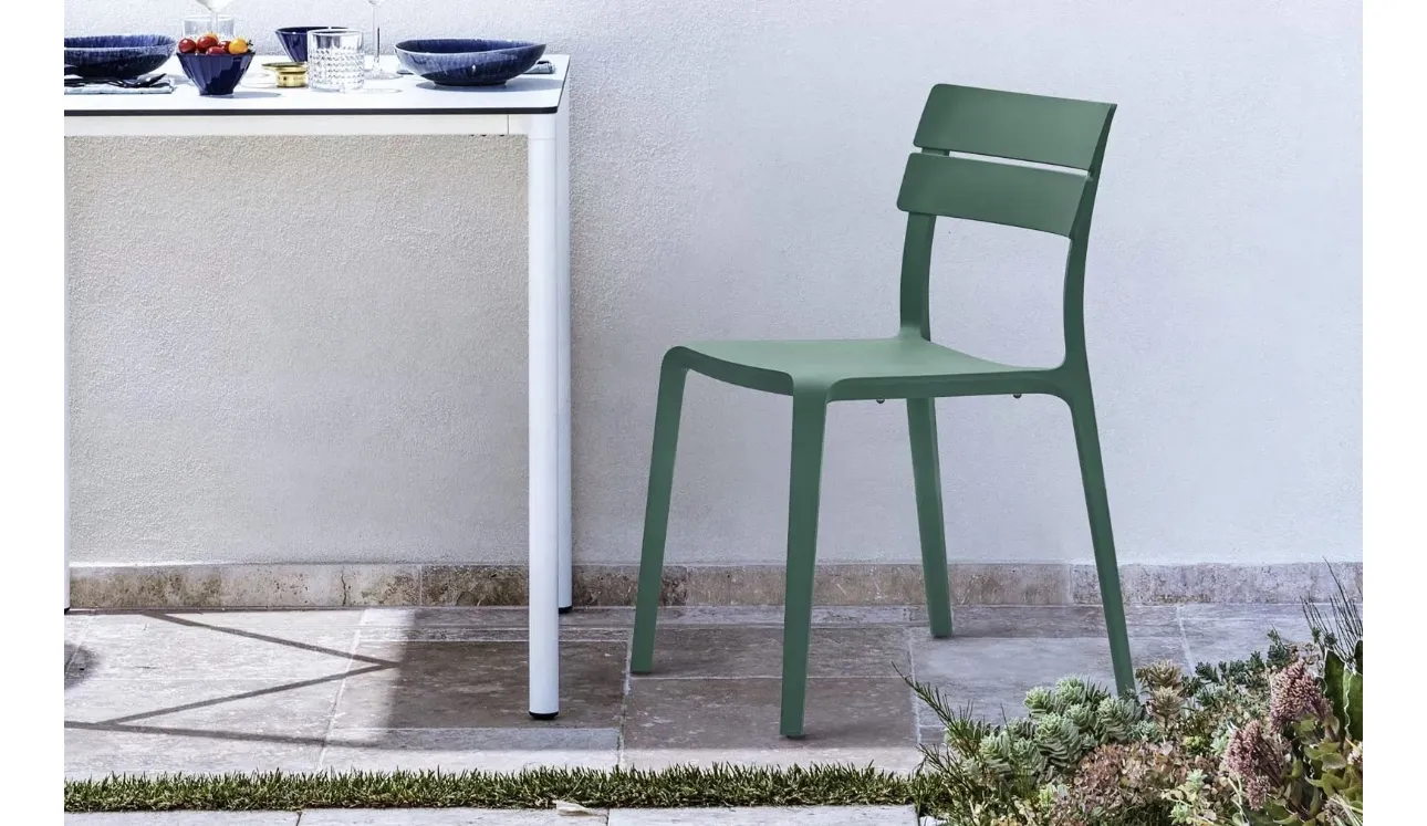 Sedia impilabile Rocket Green Outdoor di Bontempi